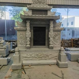 达州 芝麻灰高档墓碑、土墓，一套也支持定做