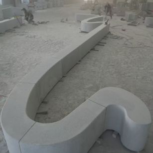 达州 花岗岩整石坐凳拼装