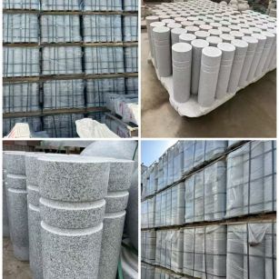 达州 芝麻白花岗岩挡车柱、隔离柱多少钱