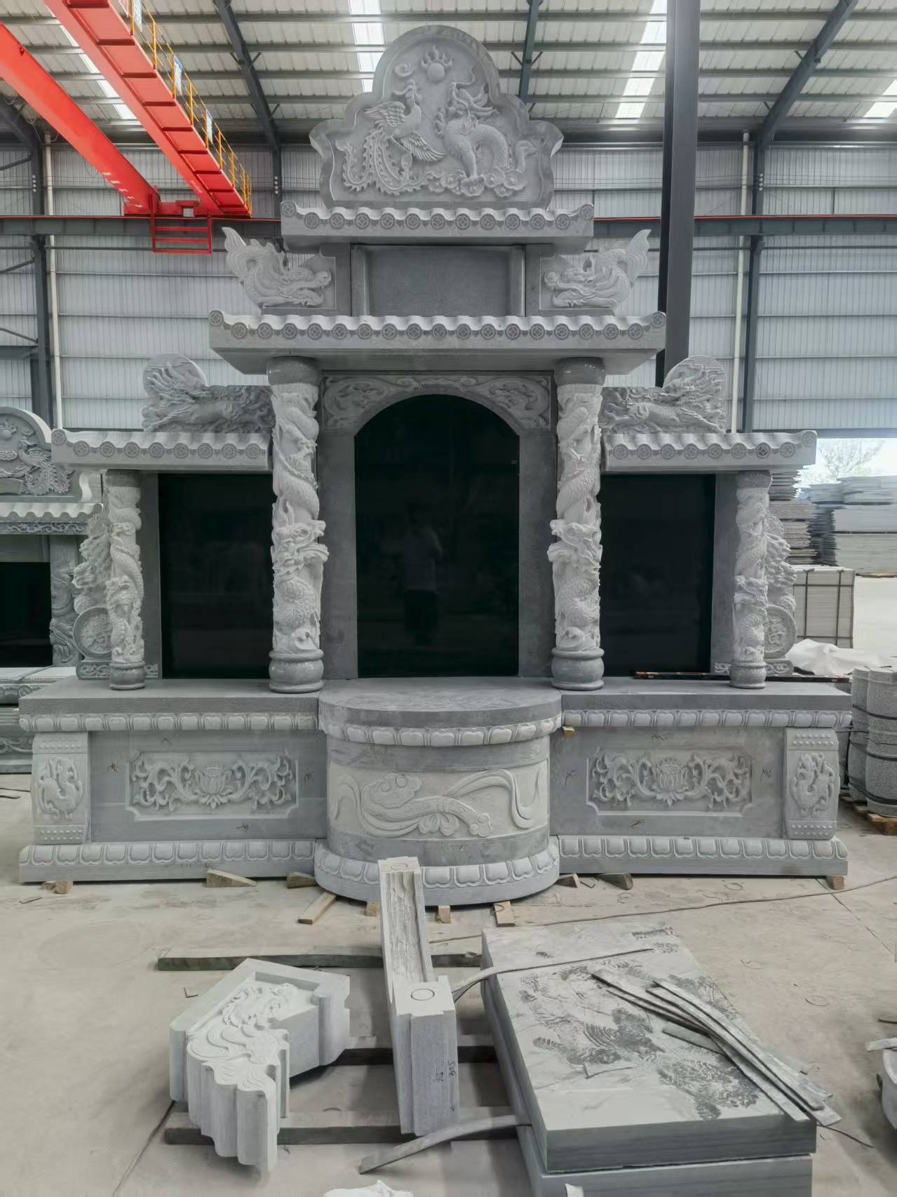 达州 芝麻灰高档墓碑，土墓，可定制