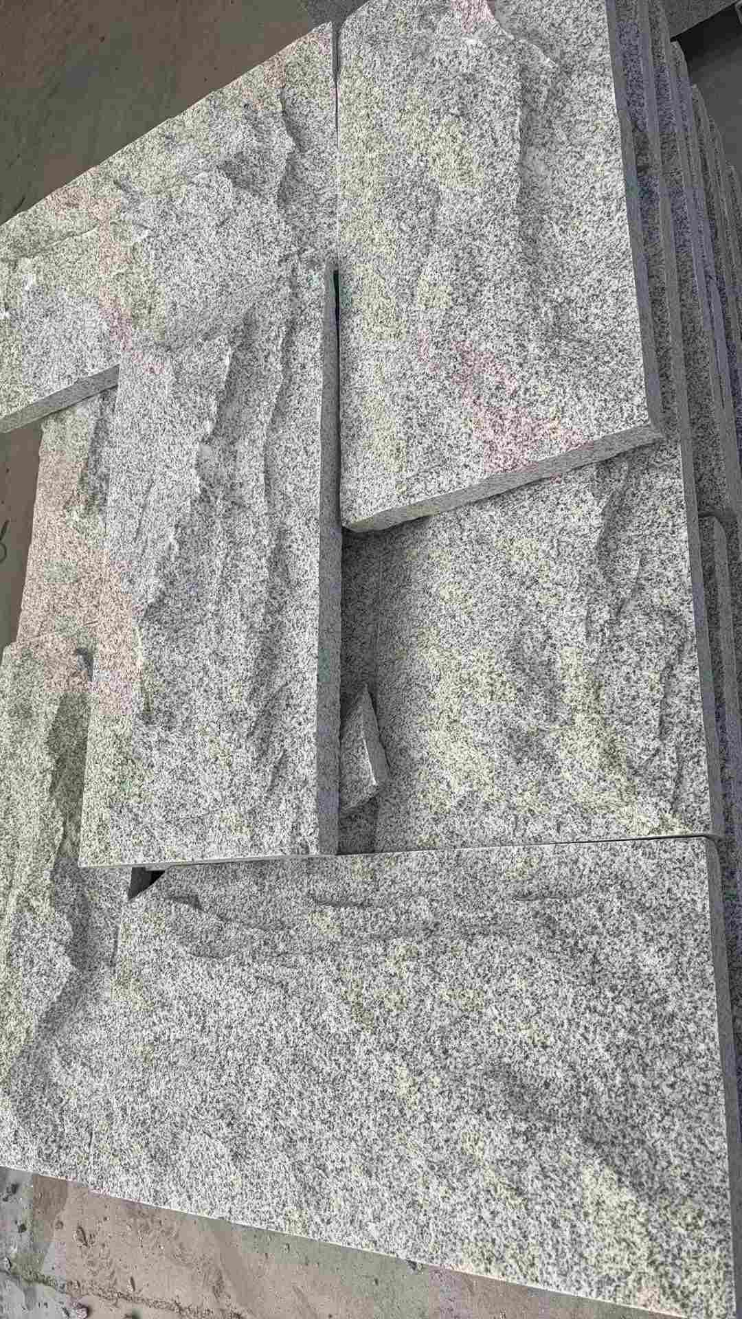 达州 芝麻白自然面花岗岩成品板